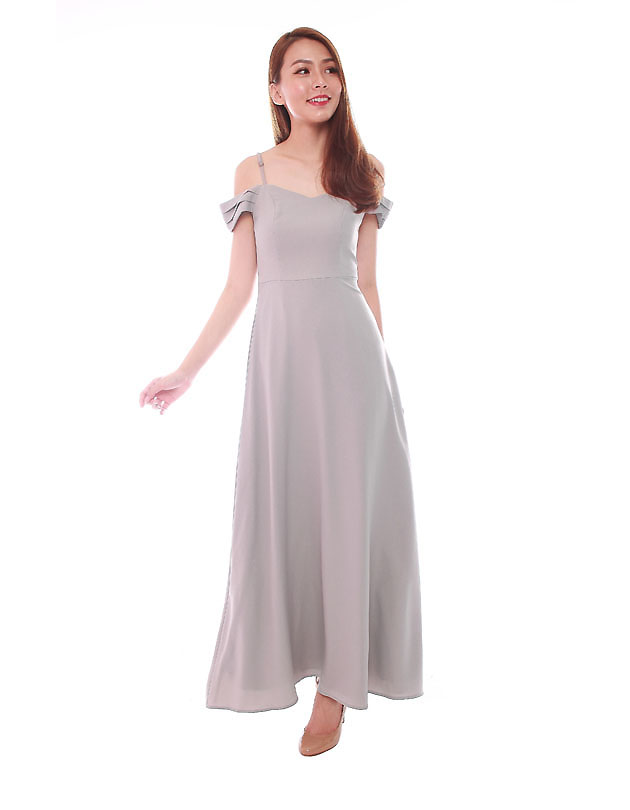 Ophelia Maxi Dress in Cloudy Grey